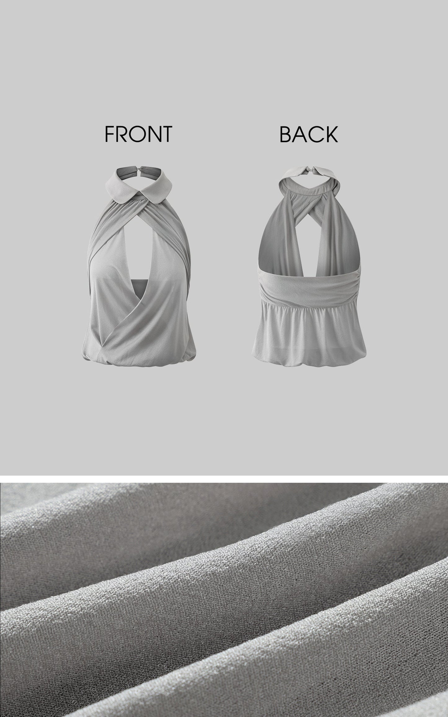 Soft Halter Collar Top