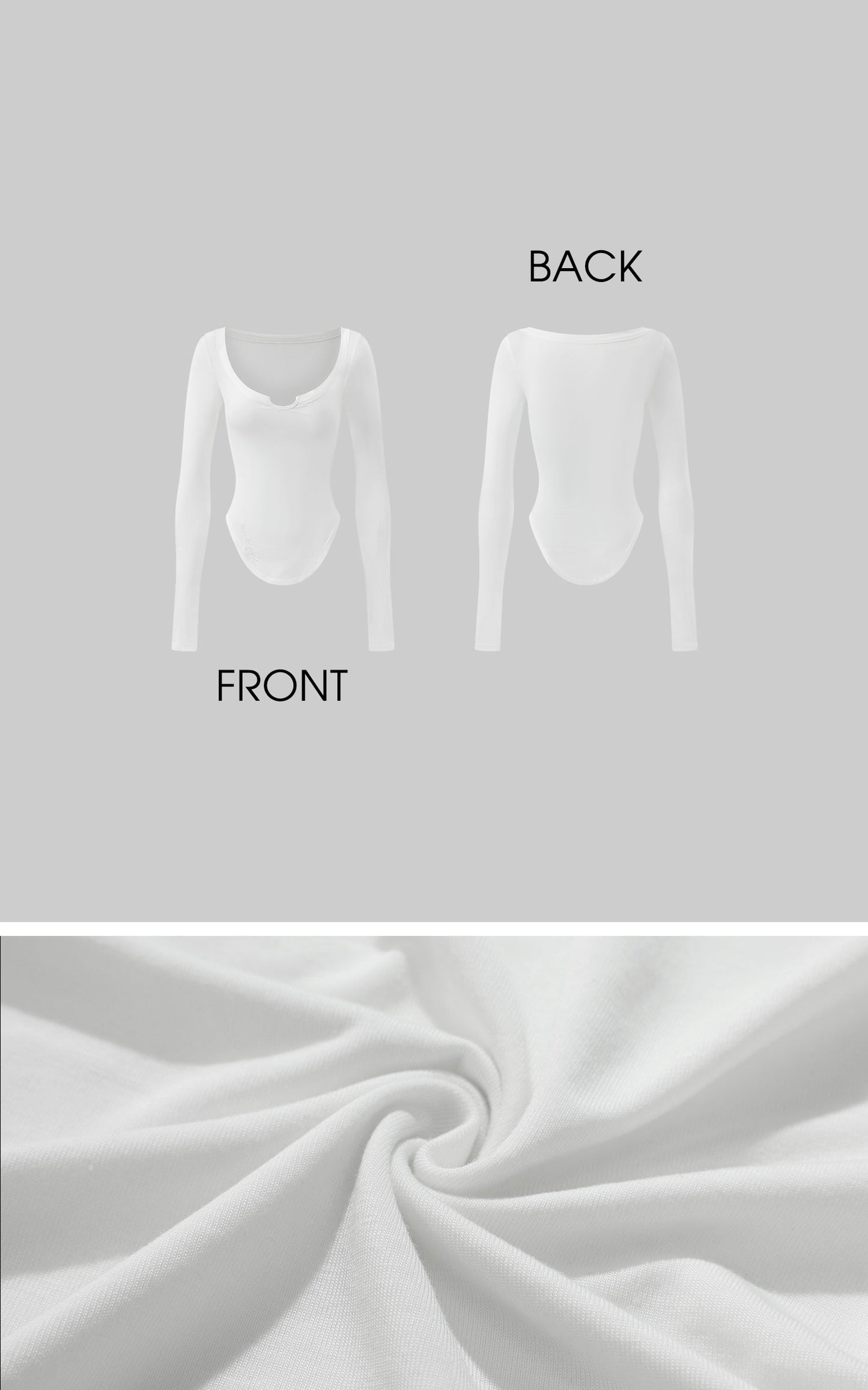 Cutout Neckline Curved Hem Long Sleeve Top