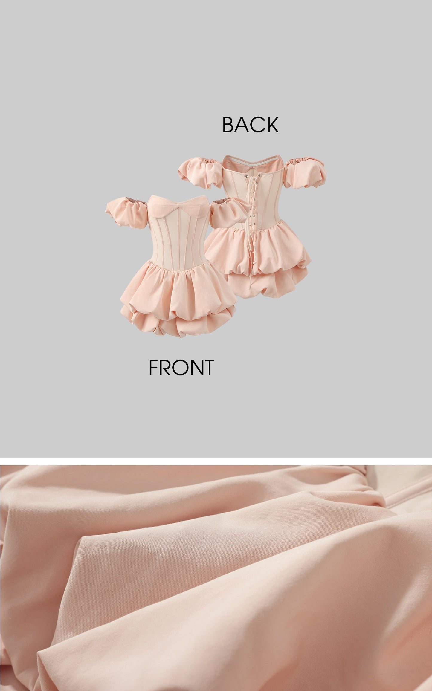 Puff Sleeve Corset Mini Dress