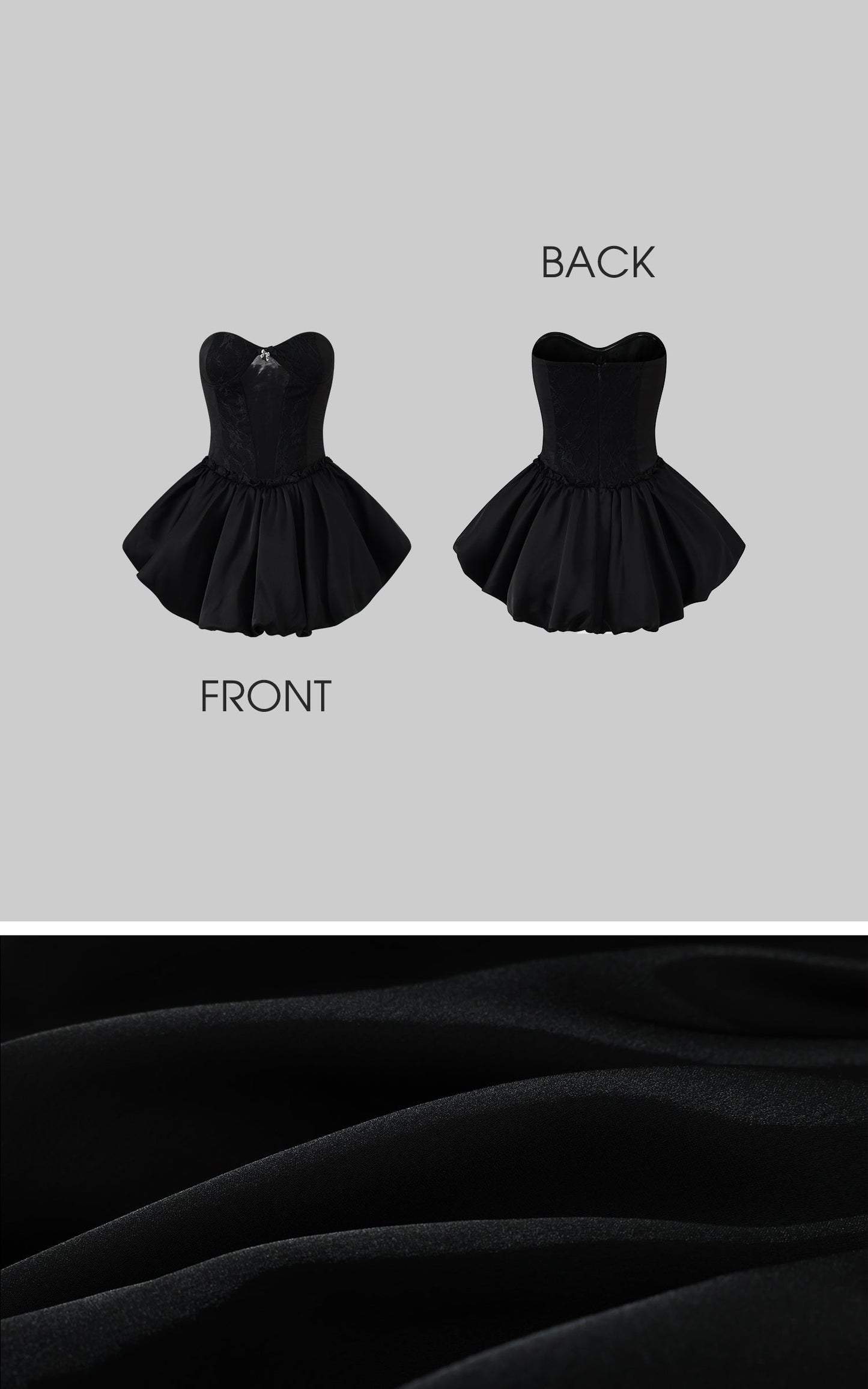 Sculpted Corset Dress with Crystal Bow