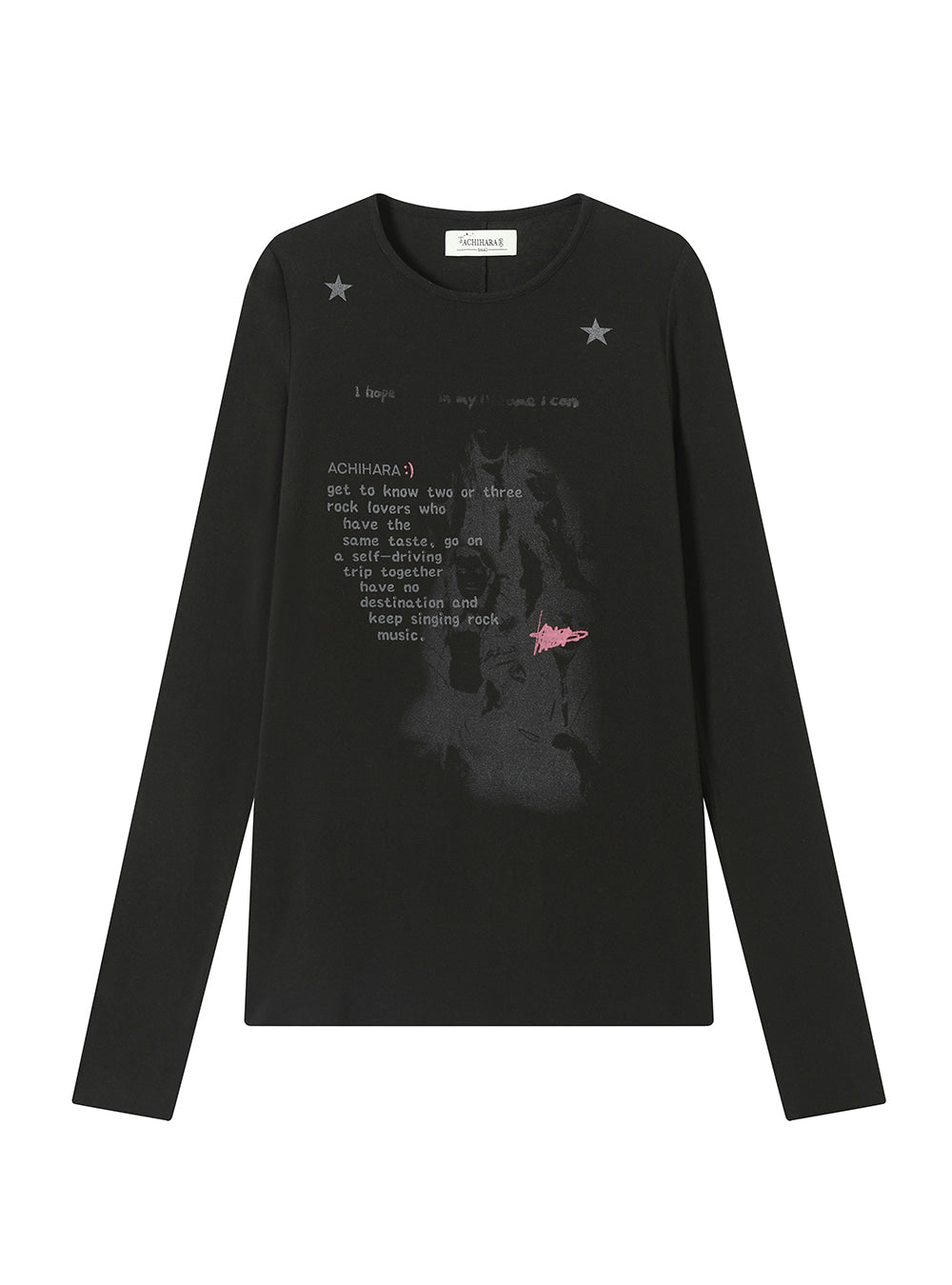 Fallen Print Long-Sleeved Top (4color)