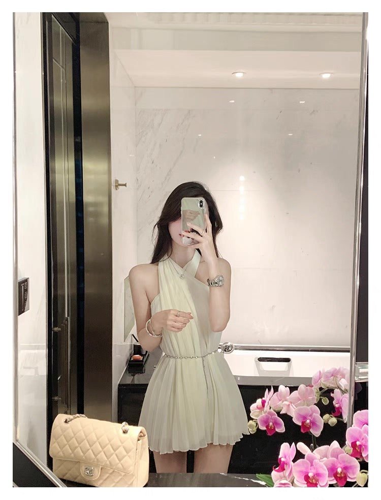 Elegant Cross-Front Dress