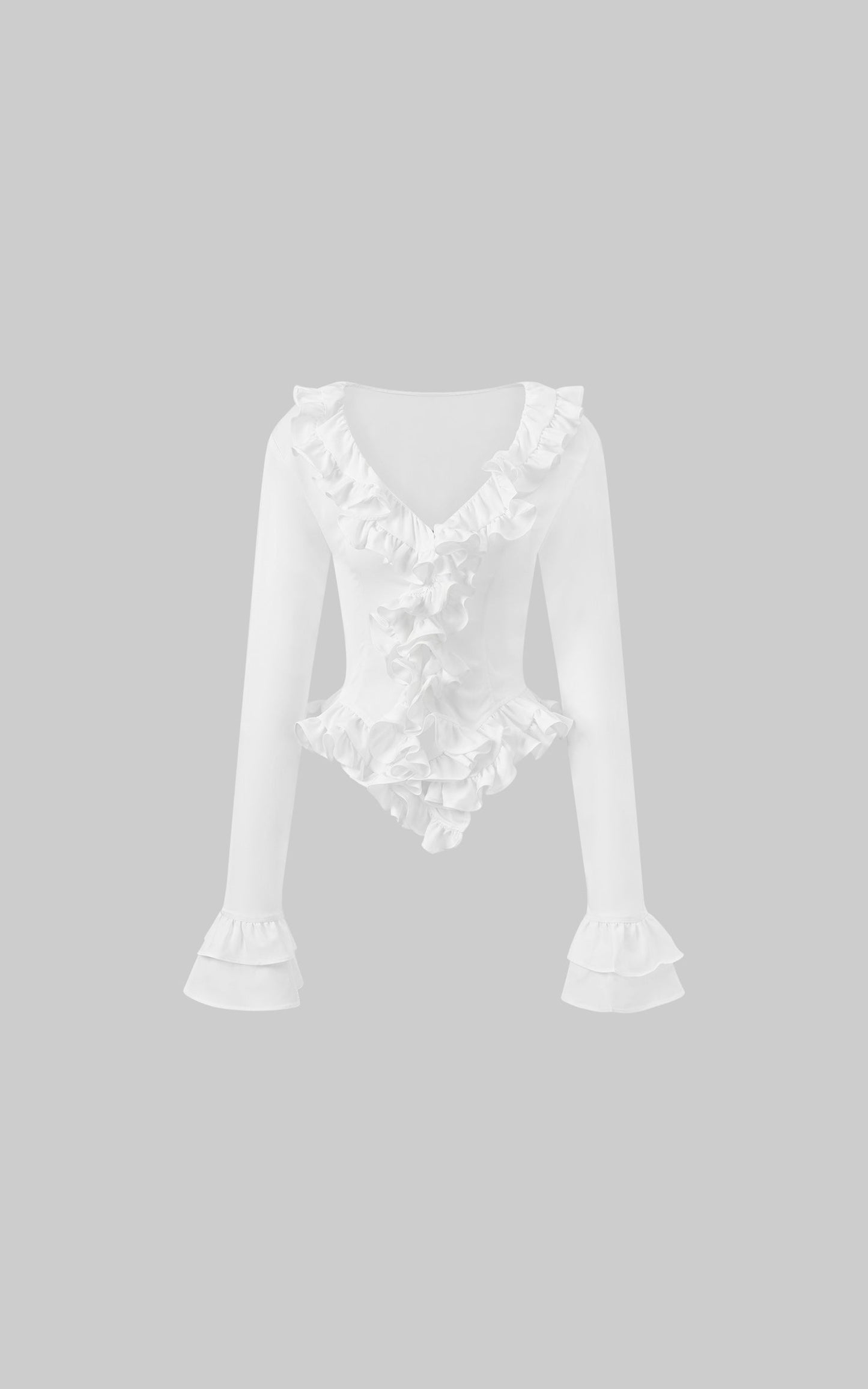 Ruffled Sculptural Shirt