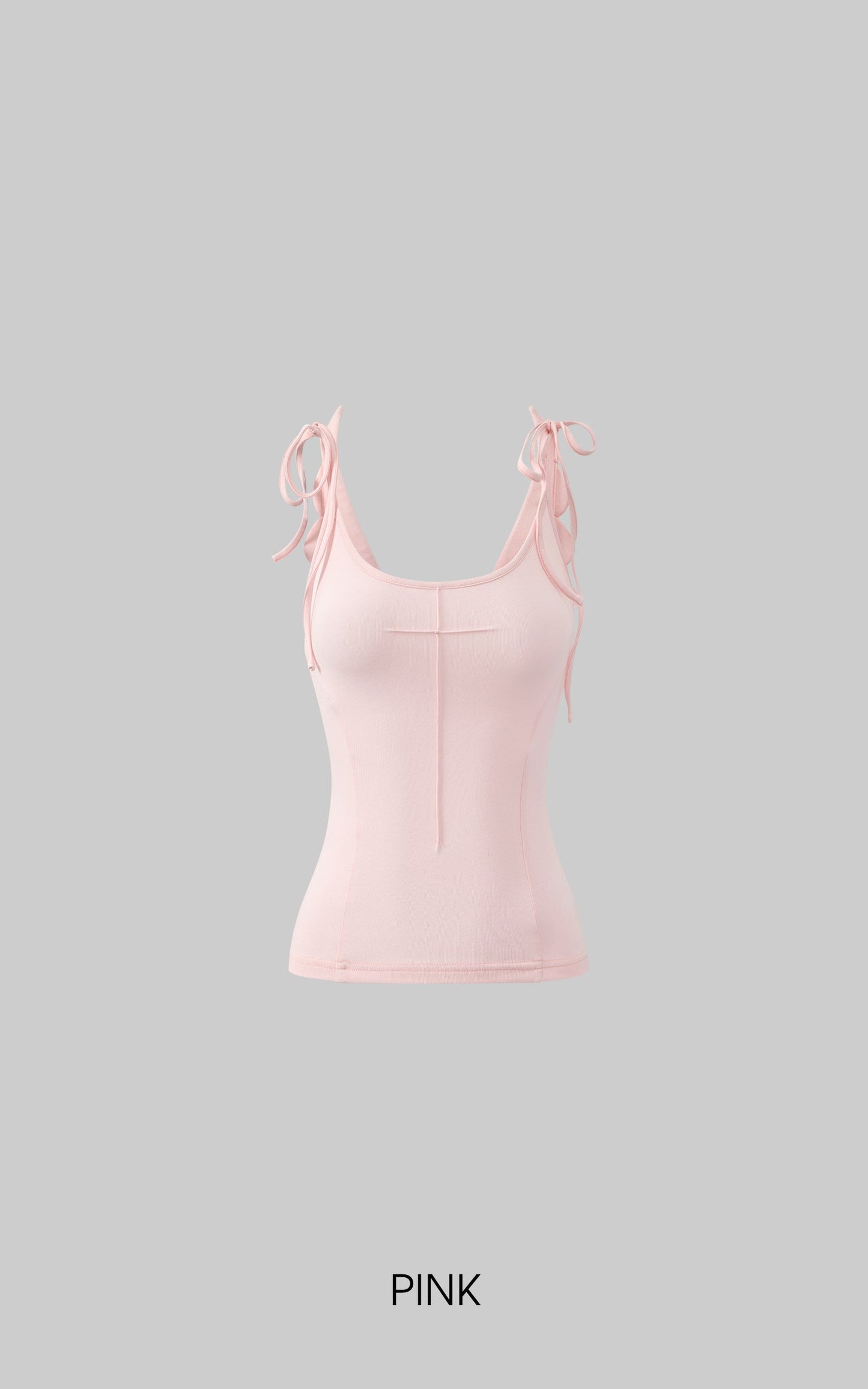 Cross-Stitched Winged Strap Bow Tank Top