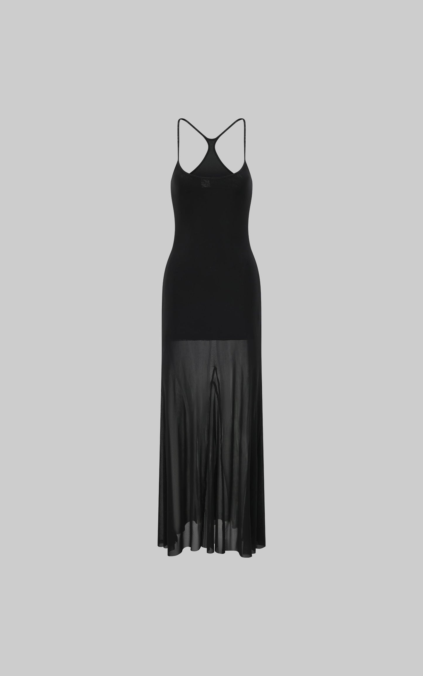 Mesh Spliced Slip Maxi Dress