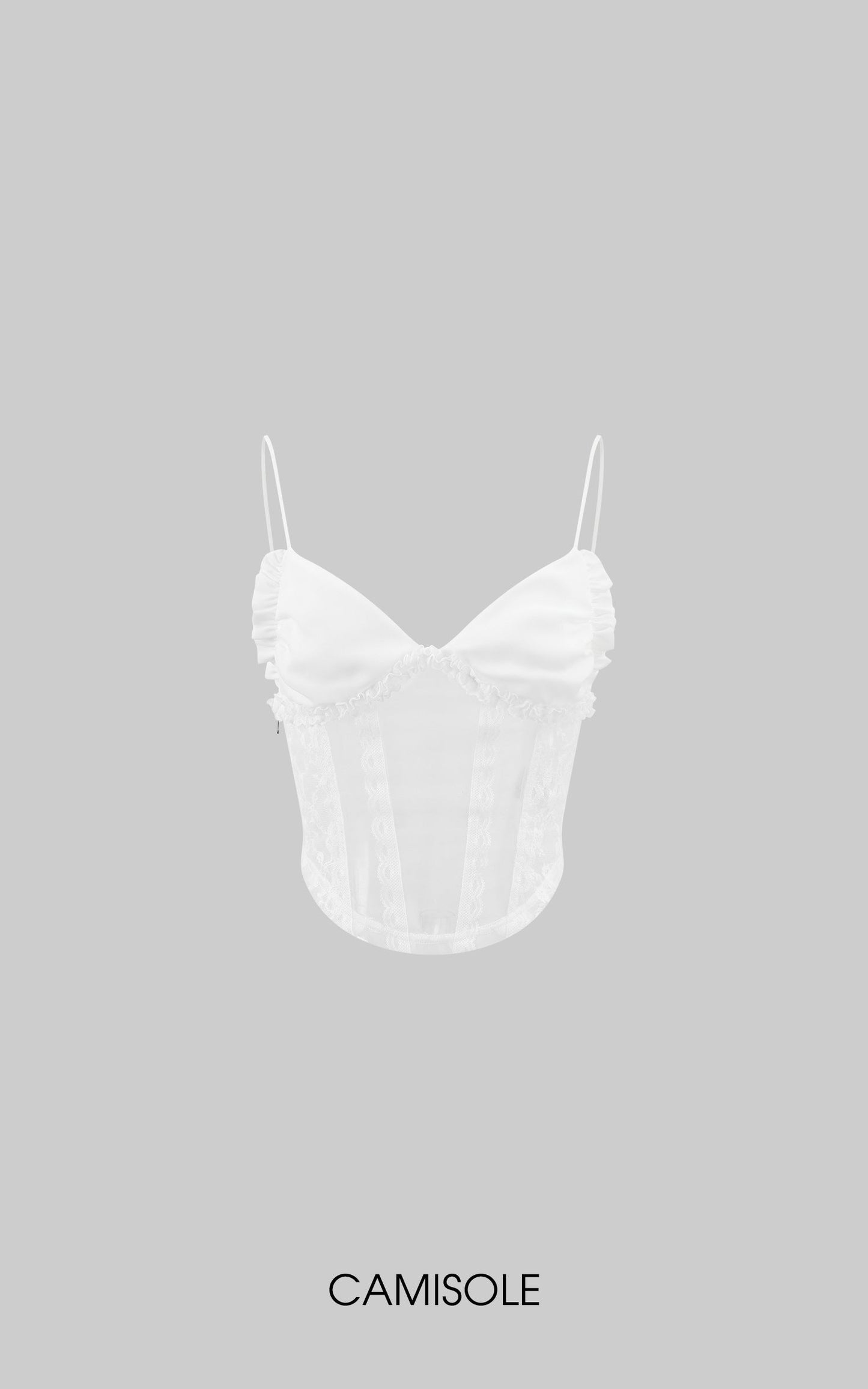 Draped Top with Lace Camisole Set