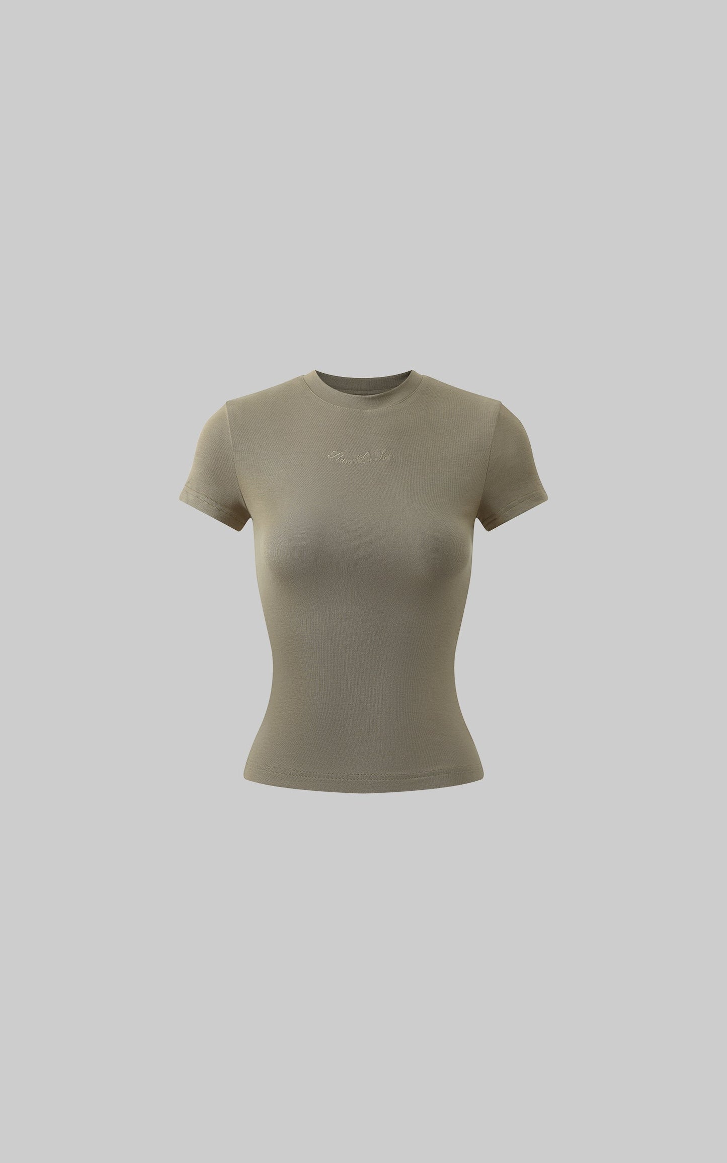 Fitted Ribbed Short Sleeve Tee