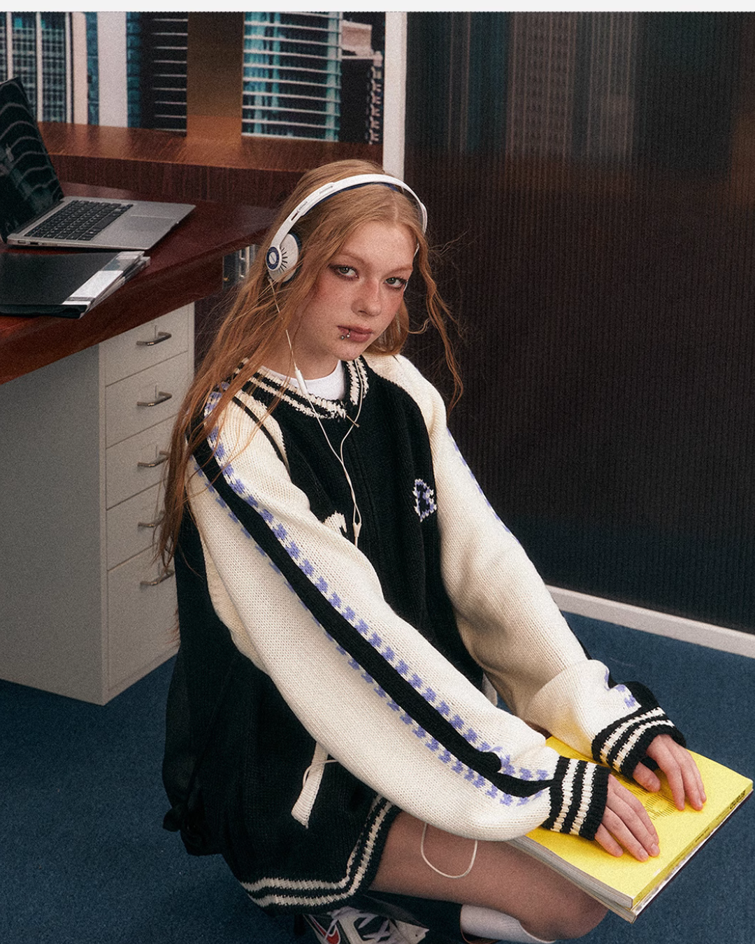 American Retro Zip Knit