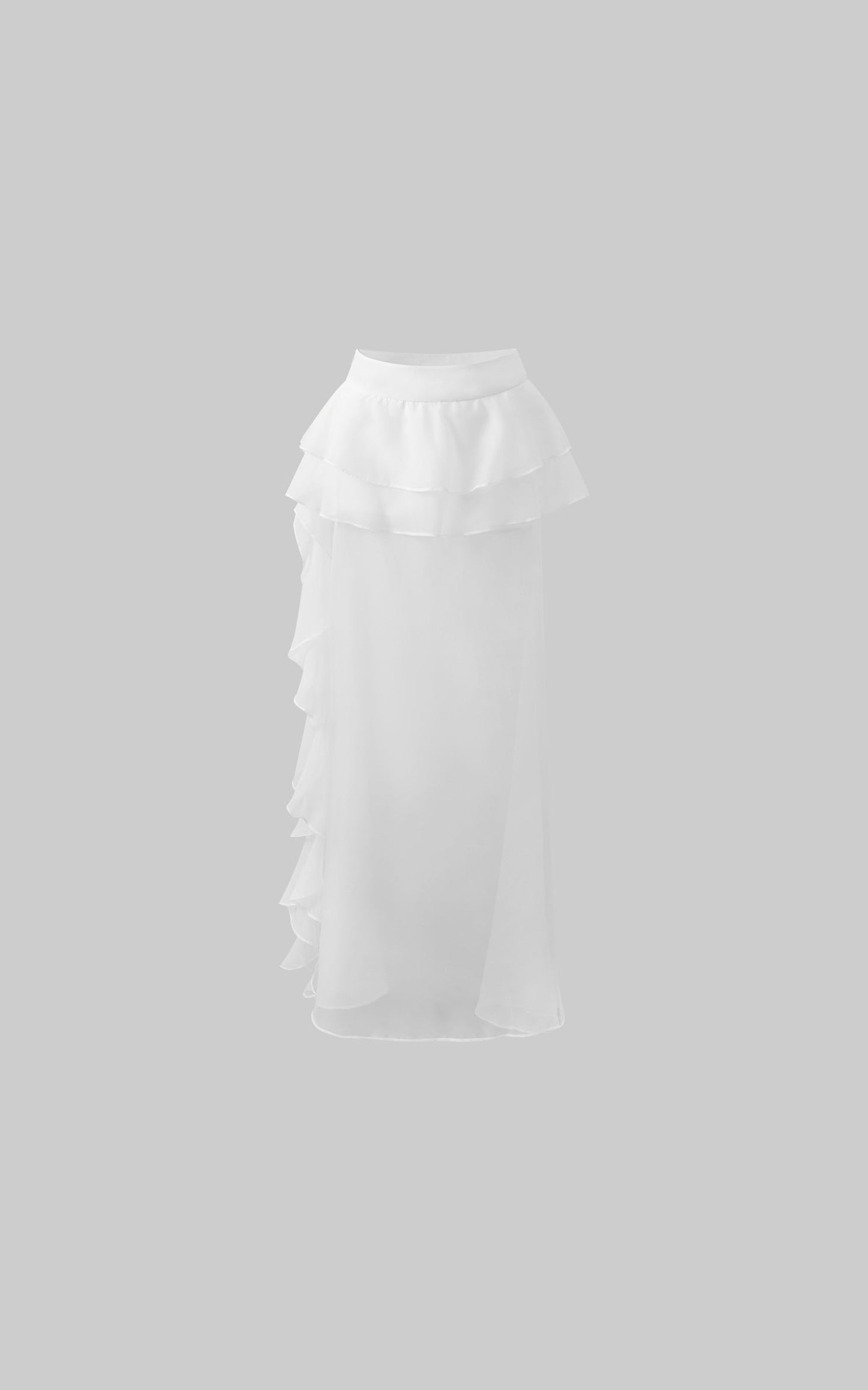 Layered Ruffle Sheer Skirt