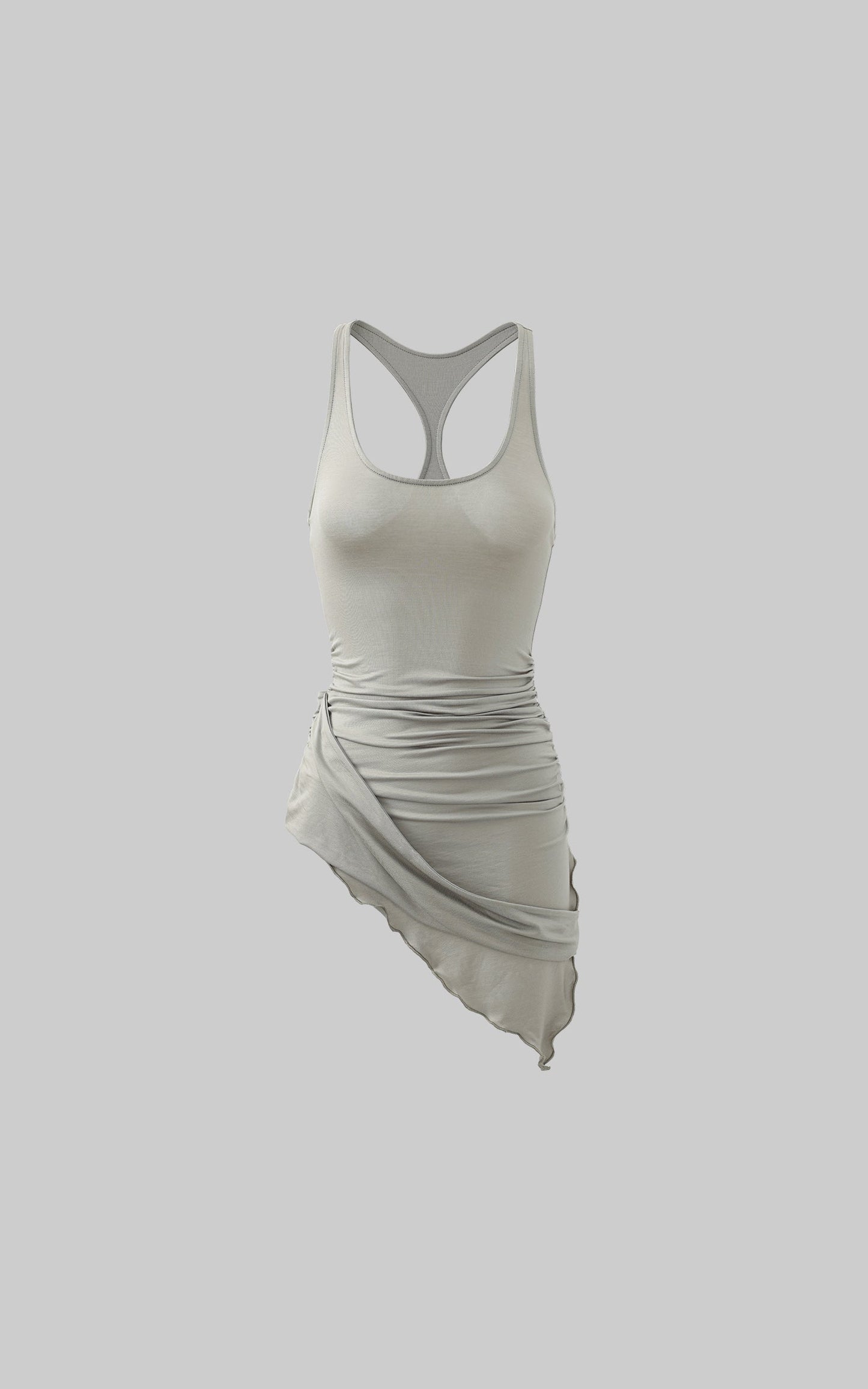 Asymmetric Ruched Tank Top