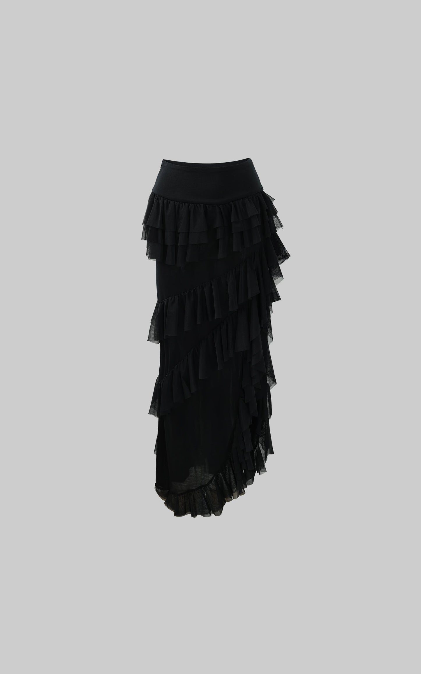 Layered Ruffle Long Skirt