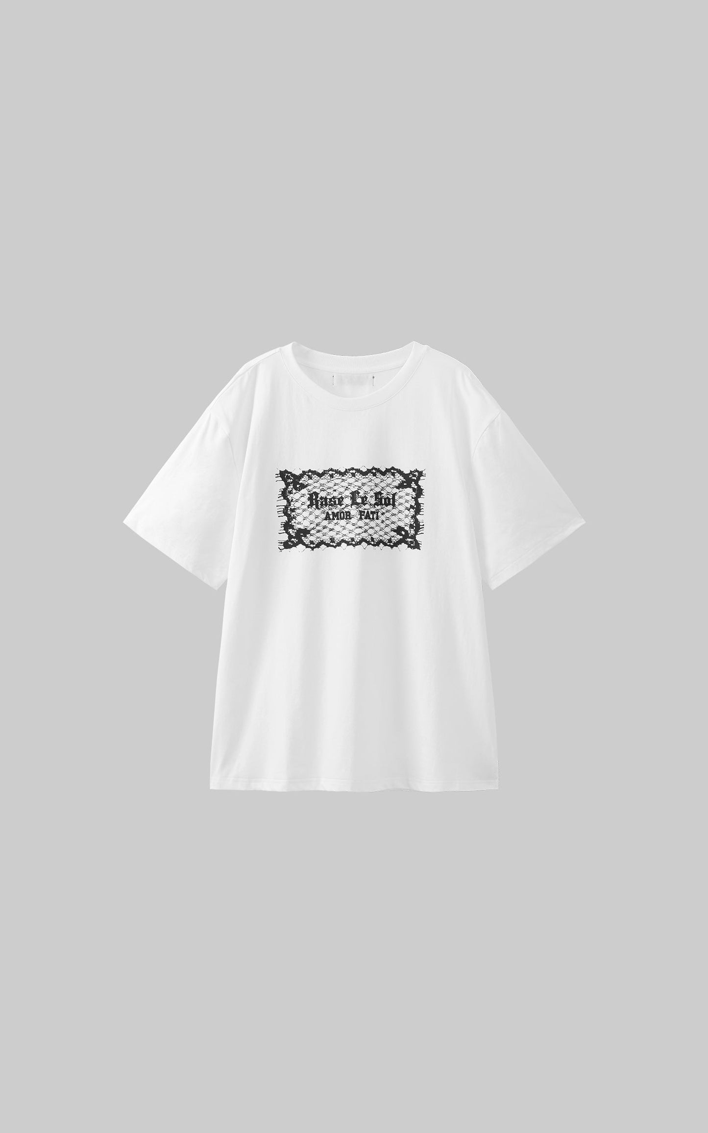 Lace-Inspired Graphic Oversized Tee