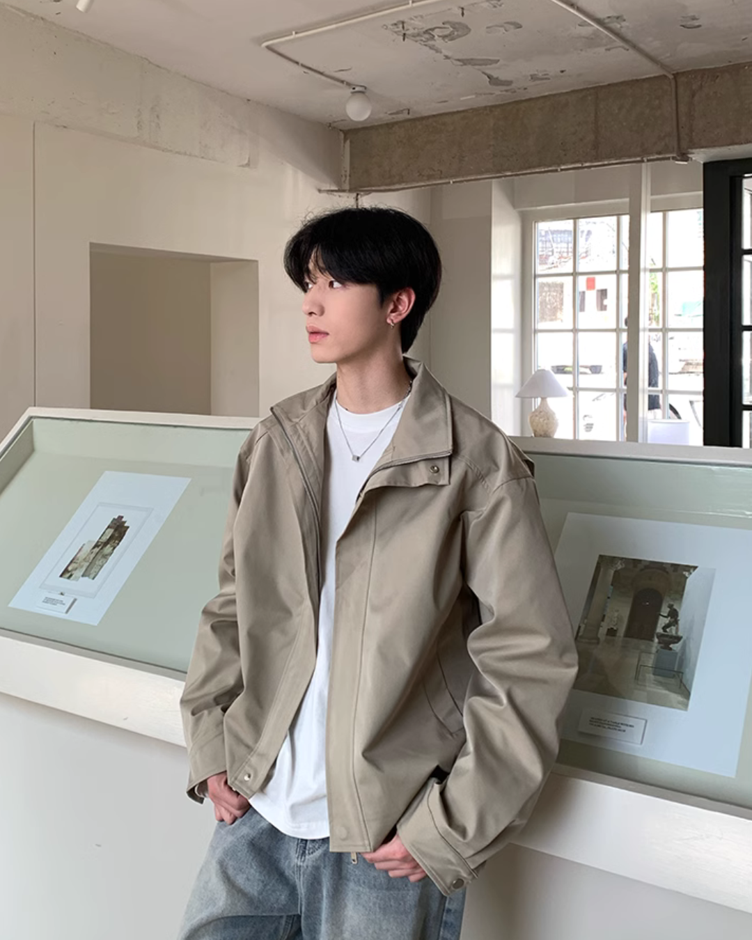Basic Zip Up Blouson