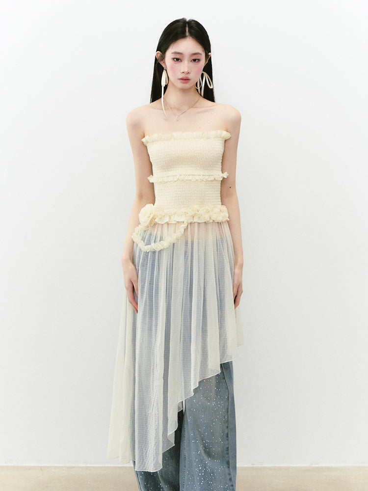 Strapless Mesh Dress