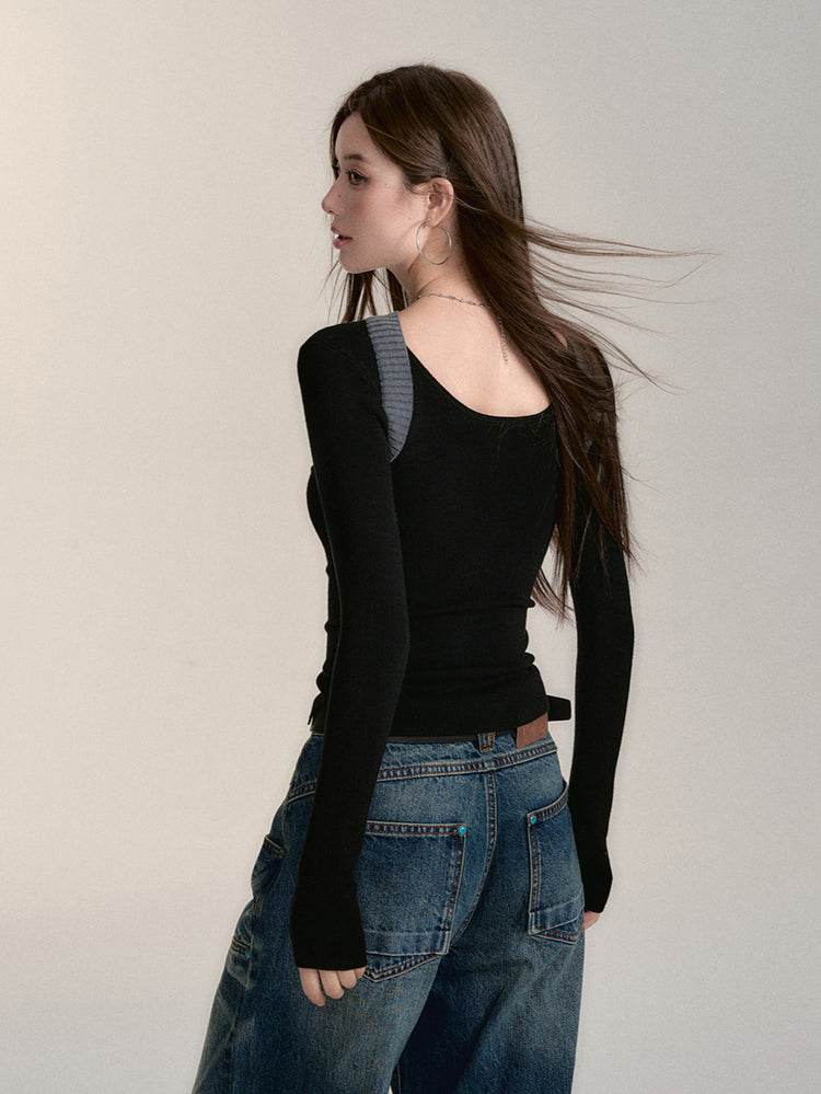 Via Pitti Knit Blouse Top - My Store