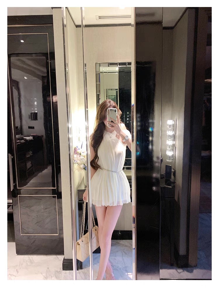Elegant Cross-Front Dress