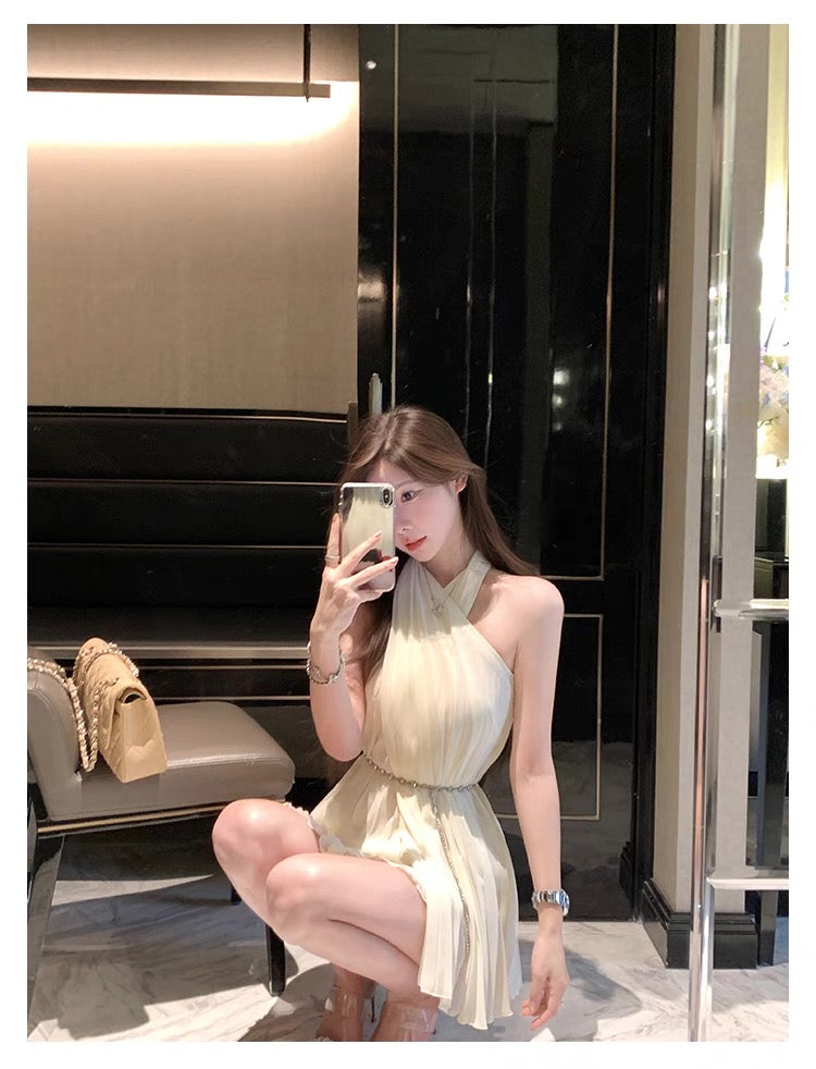 Elegant Cross-Front Dress
