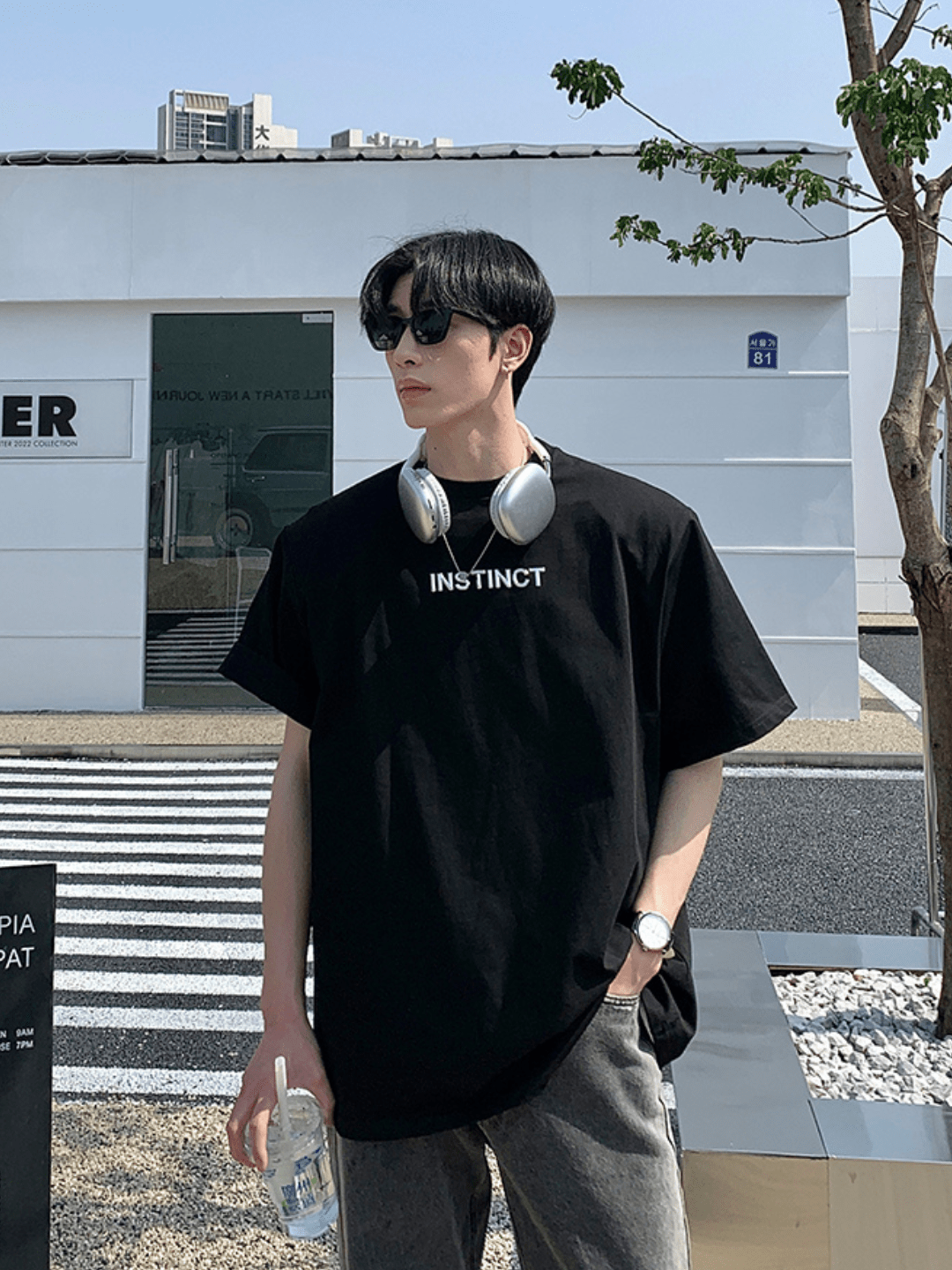 リラックスフィット ハーフスリーブTシャツ