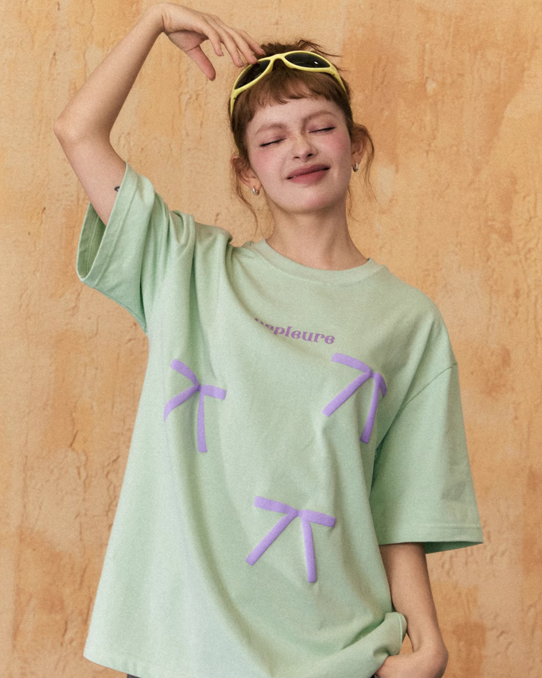リボン半袖Tシャツ