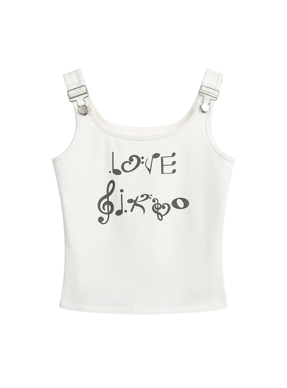 Suspender Strap Lettering Sleeveless Top