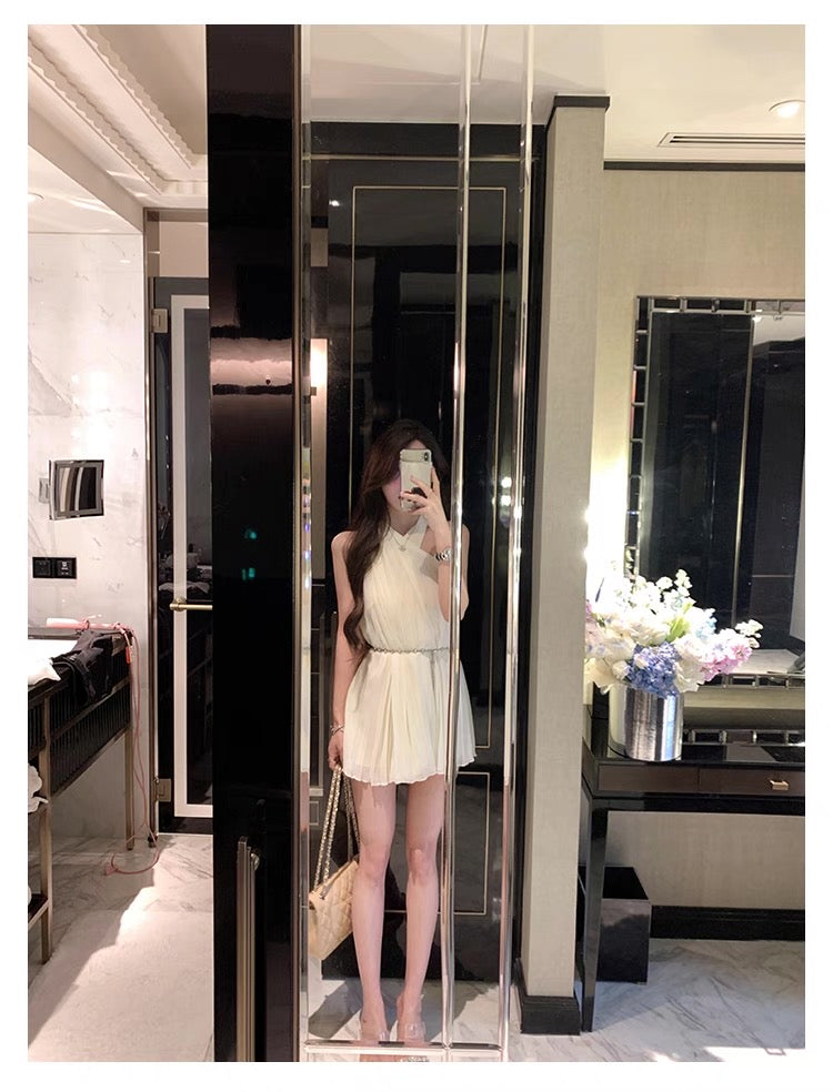 Elegant Cross-Front Dress