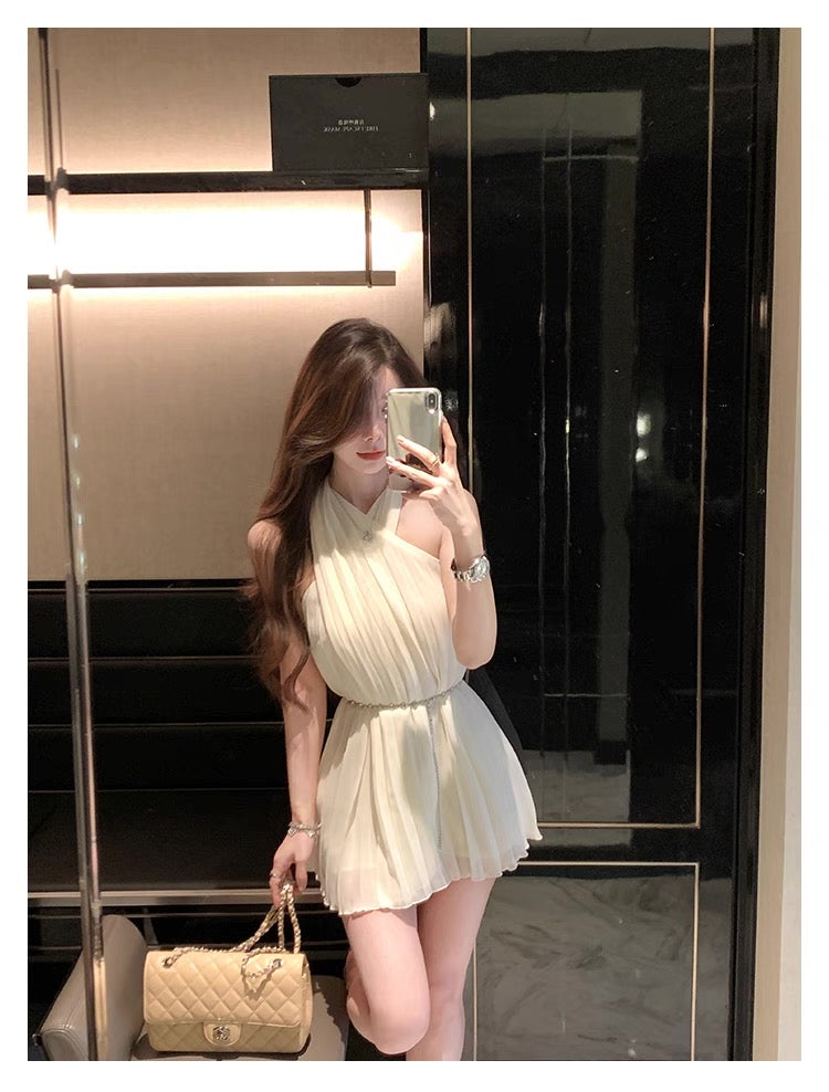 Elegant Cross-Front Dress