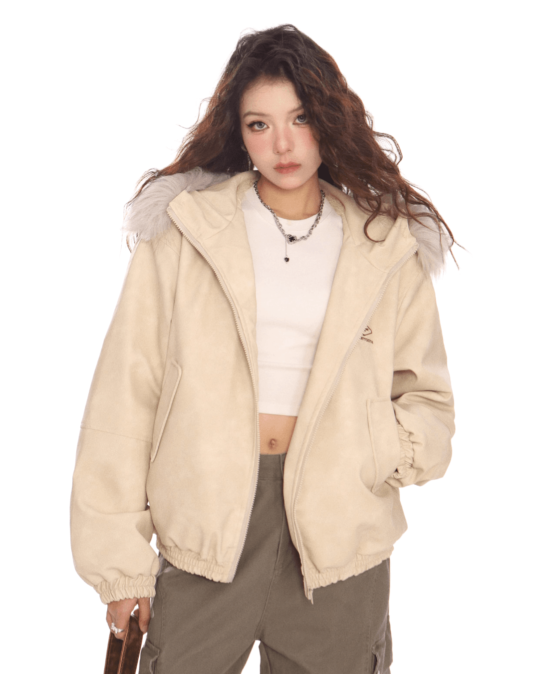 Fur Hood Zip Jacket - My Store