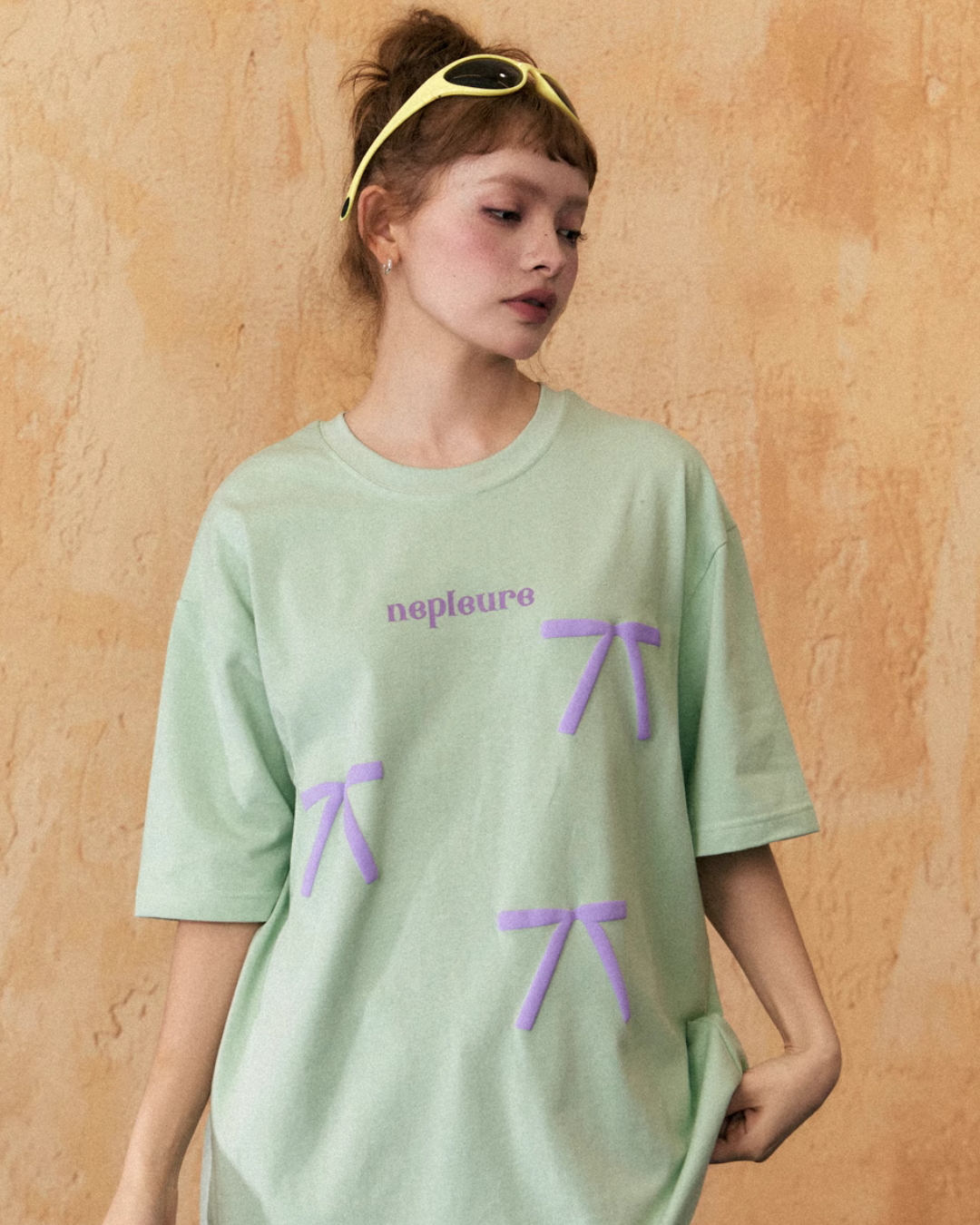 リボン半袖Tシャツ