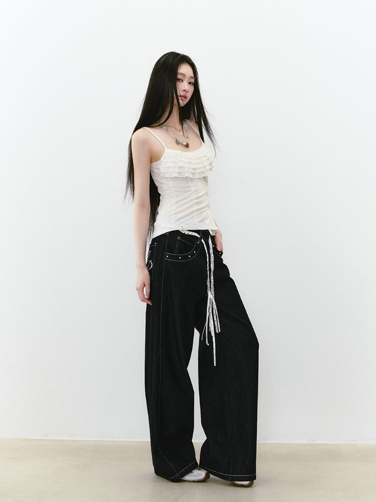 Layered Ruffle Accent Top