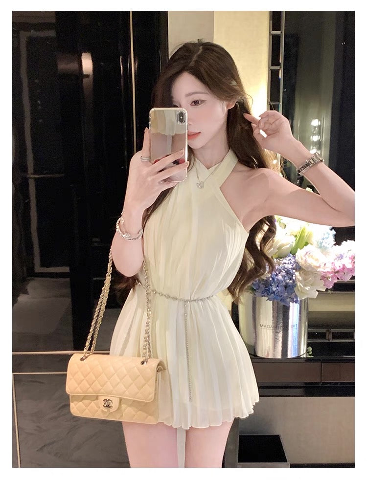 Elegant Cross-Front Dress