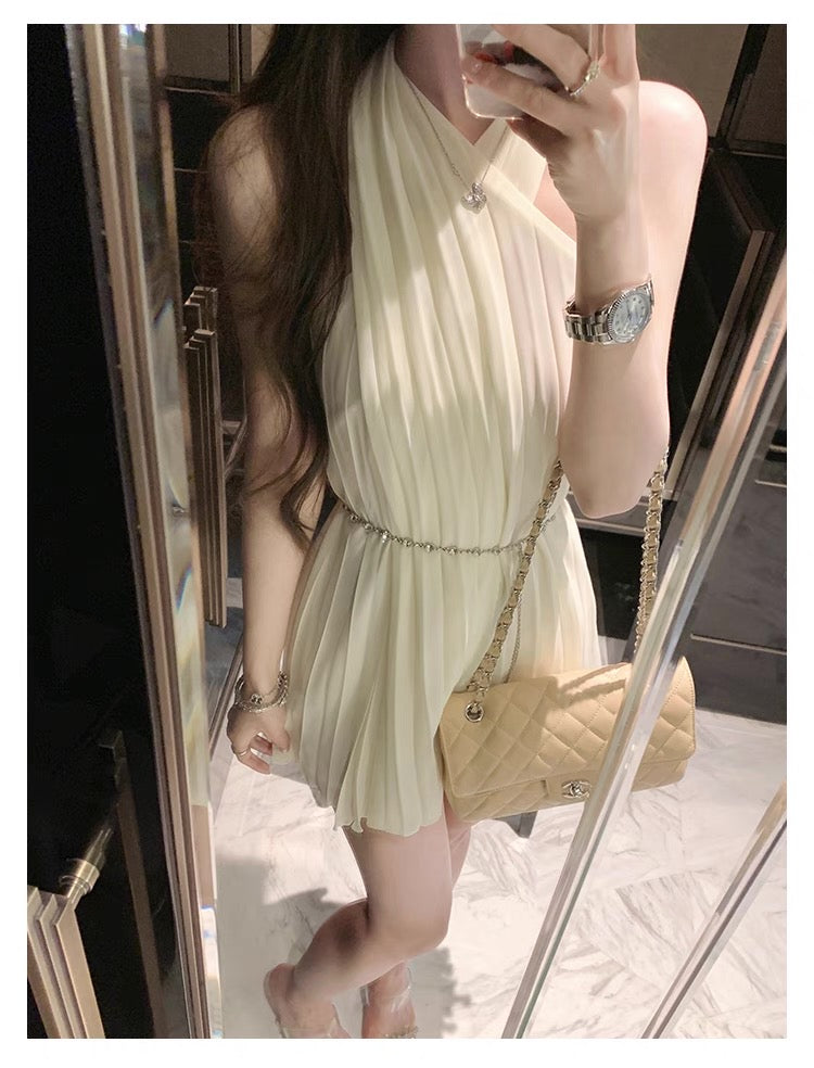 Elegant Cross-Front Dress