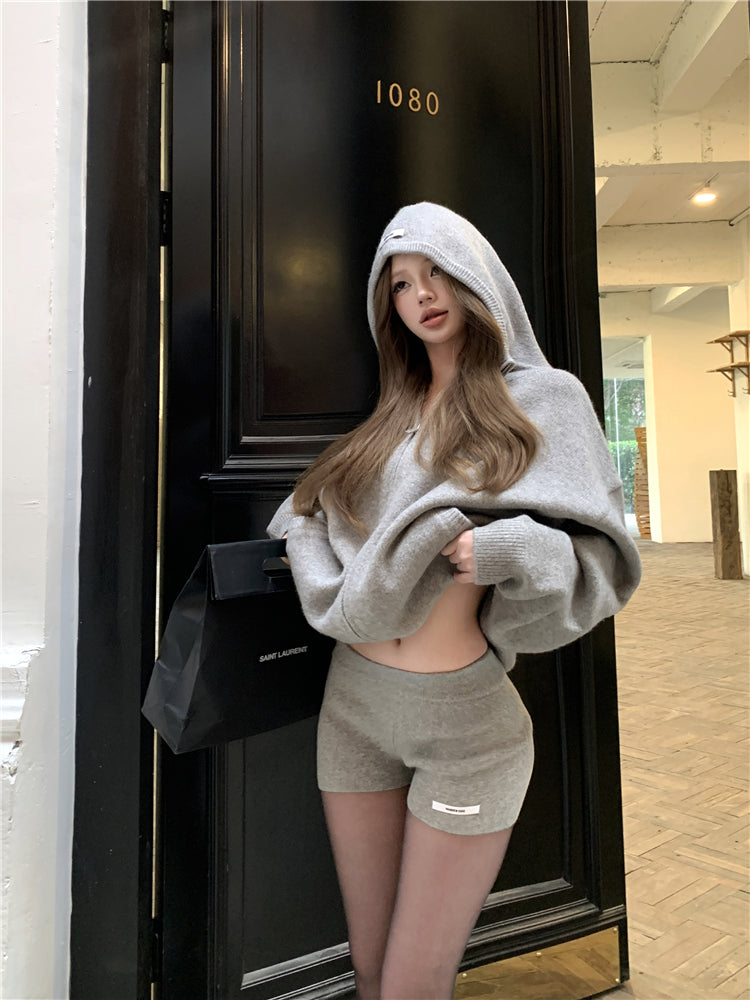 Hooded Jacket & Shorts Set
