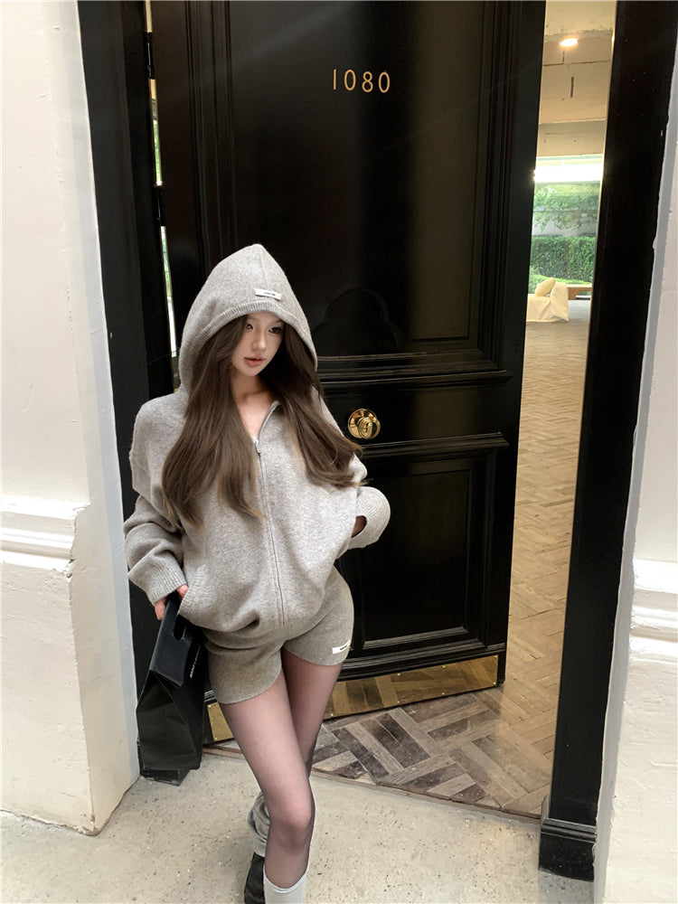 Hooded Jacket & Shorts Set