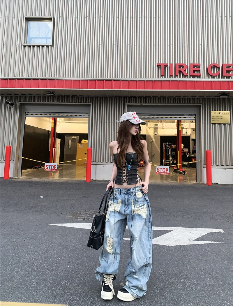 Oversized Ripped Jeans