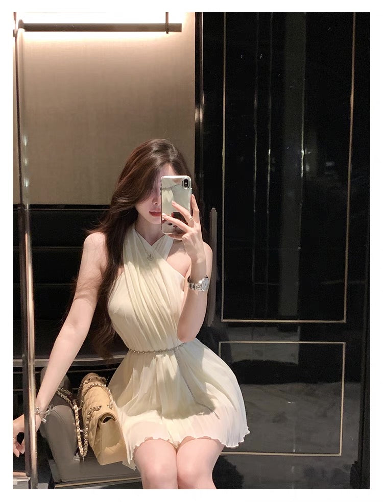 Elegant Cross-Front Dress