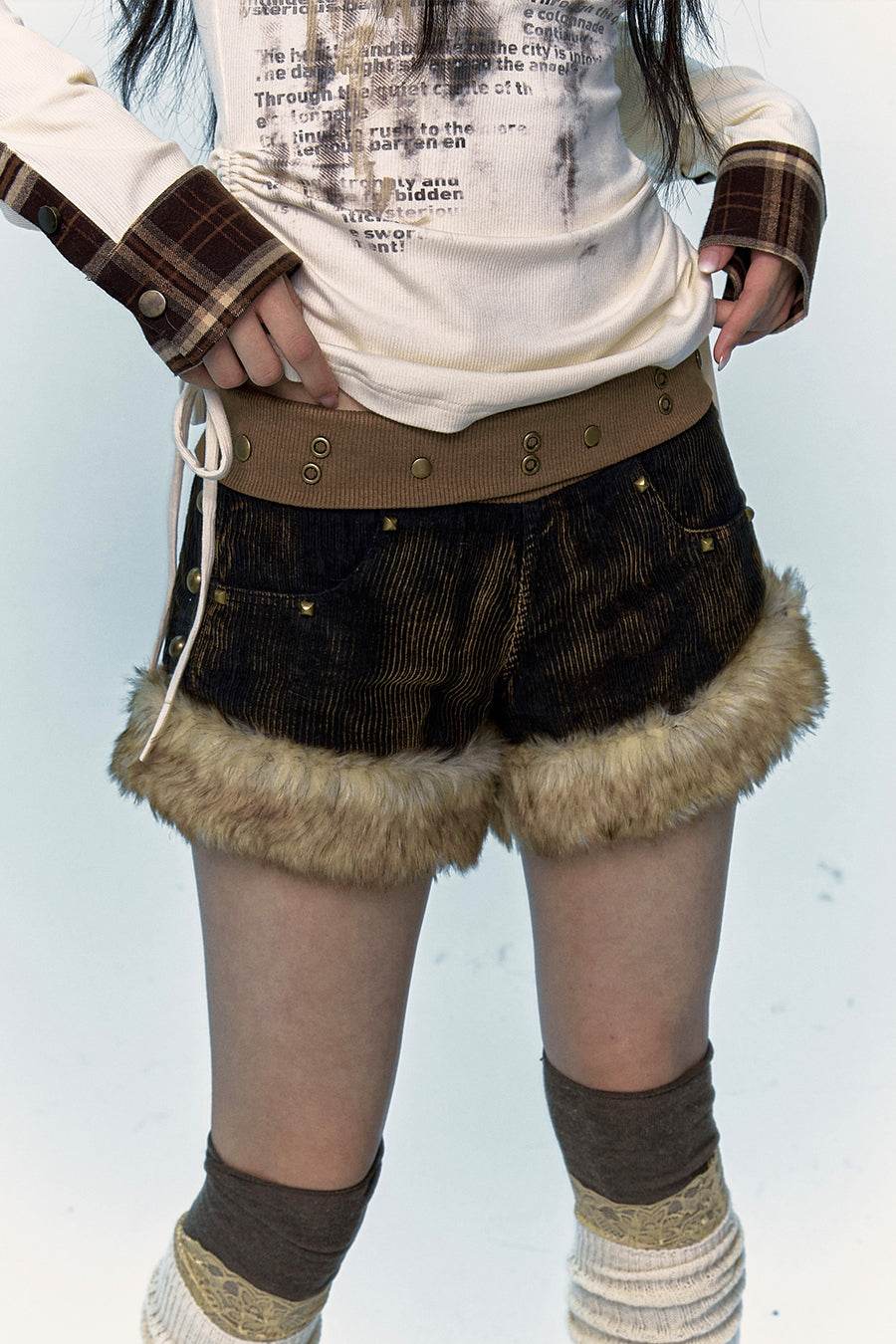 Fur A-Line Shorts - My Store