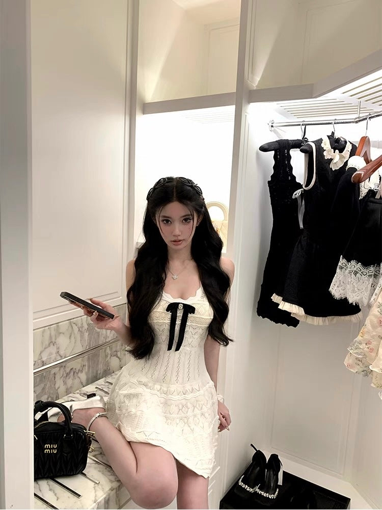 Knit Bow Camisole Dress