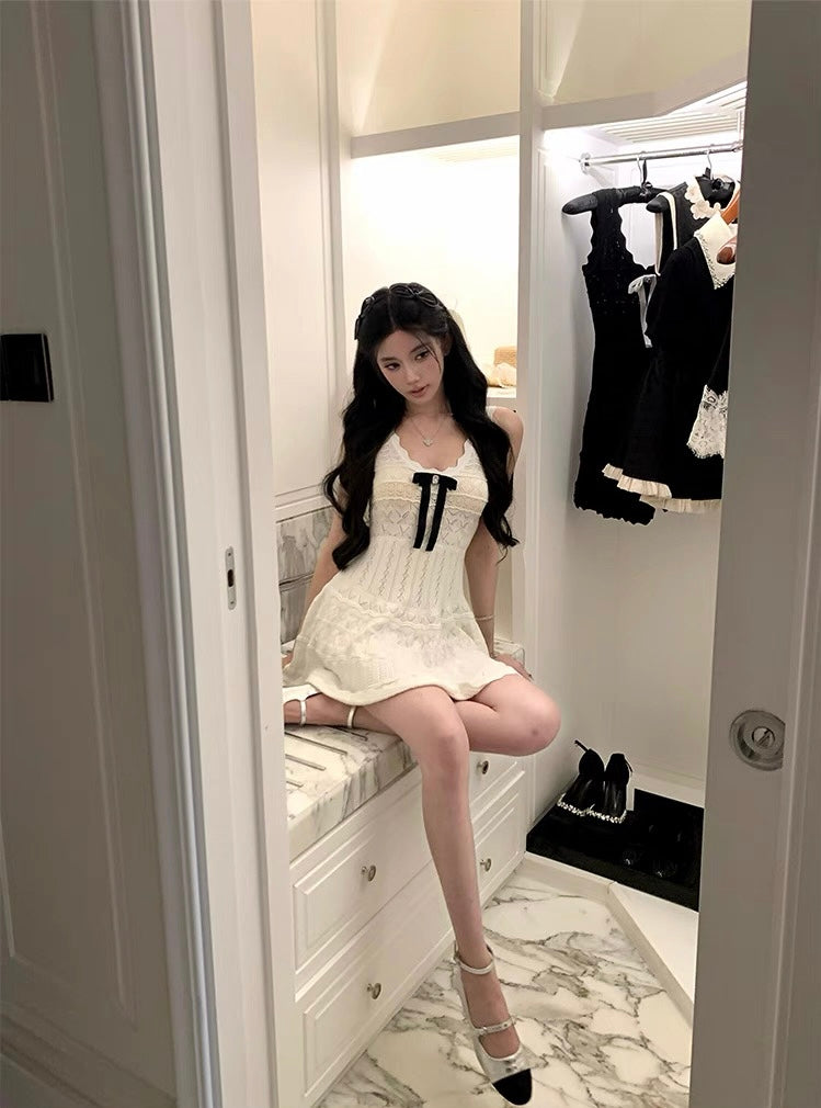 Knit Bow Camisole Dress