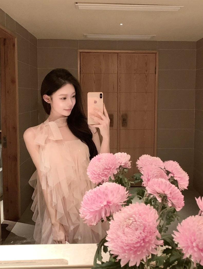 Tulle Dress with Bow