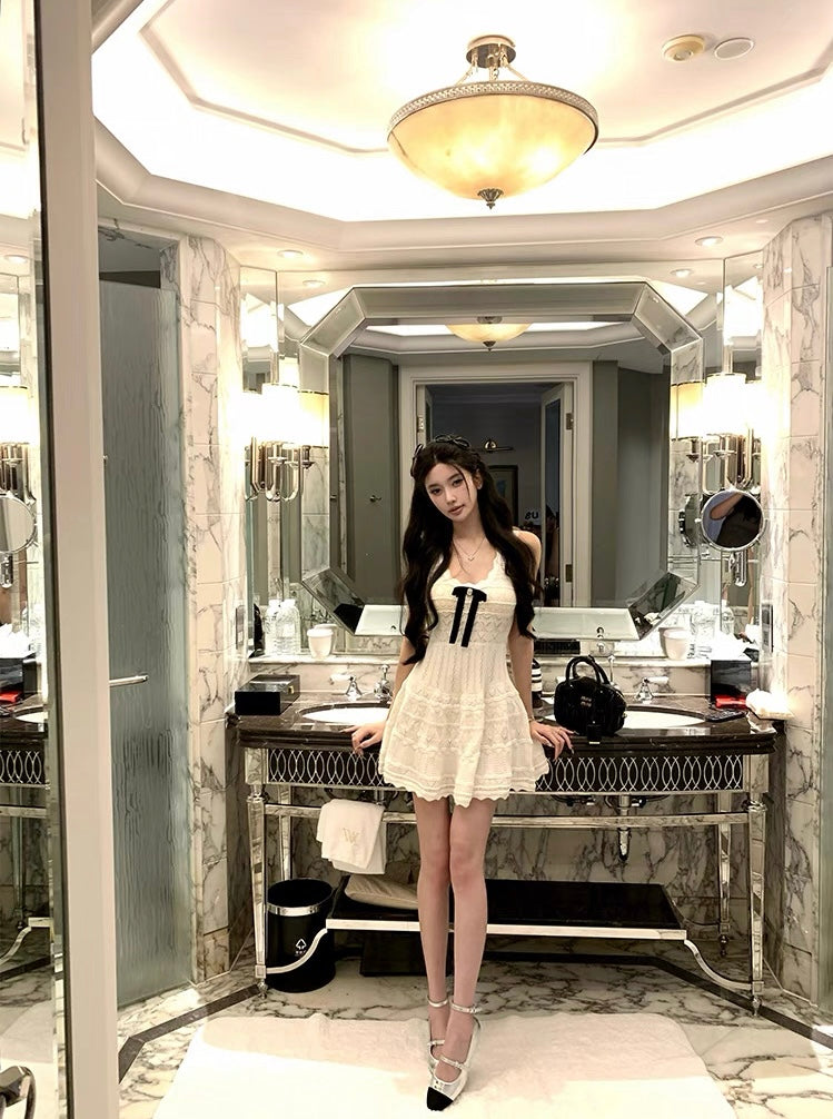 Knit Bow Camisole Dress