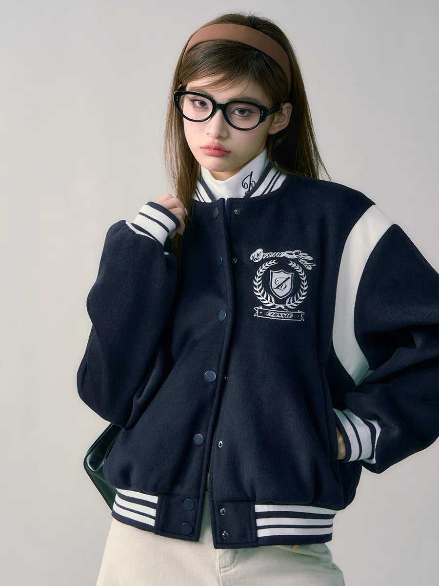 Embroidered Varsity Jacket