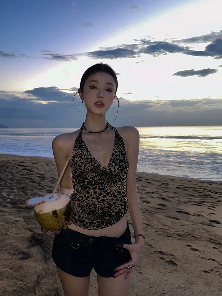 Leopard Print Halter Top