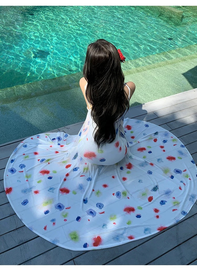 Iridescent Color Polka Dot Dress