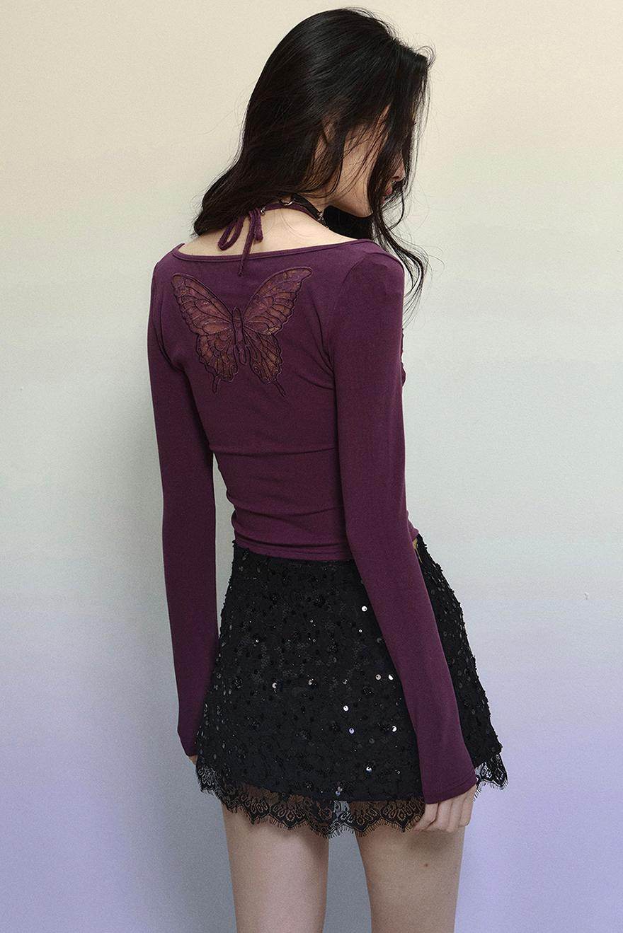 Lace Halter Embroidered Top - My Store