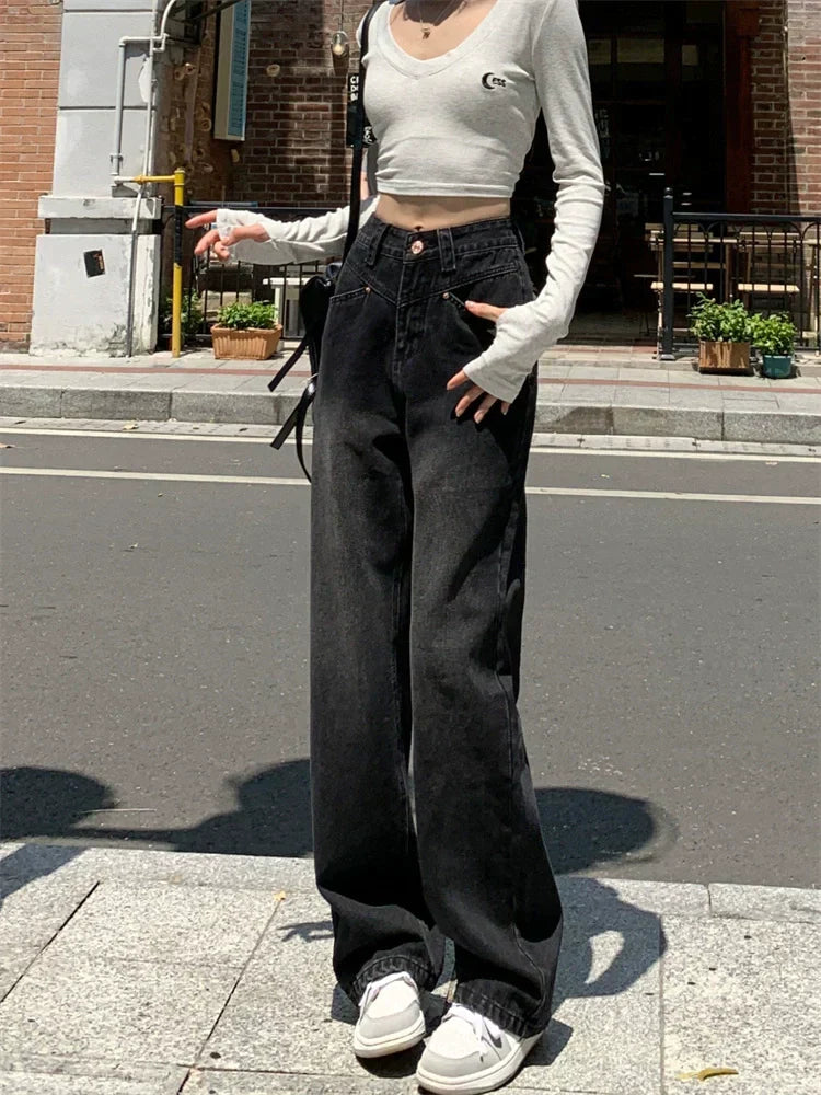 High Waist Black Jeans