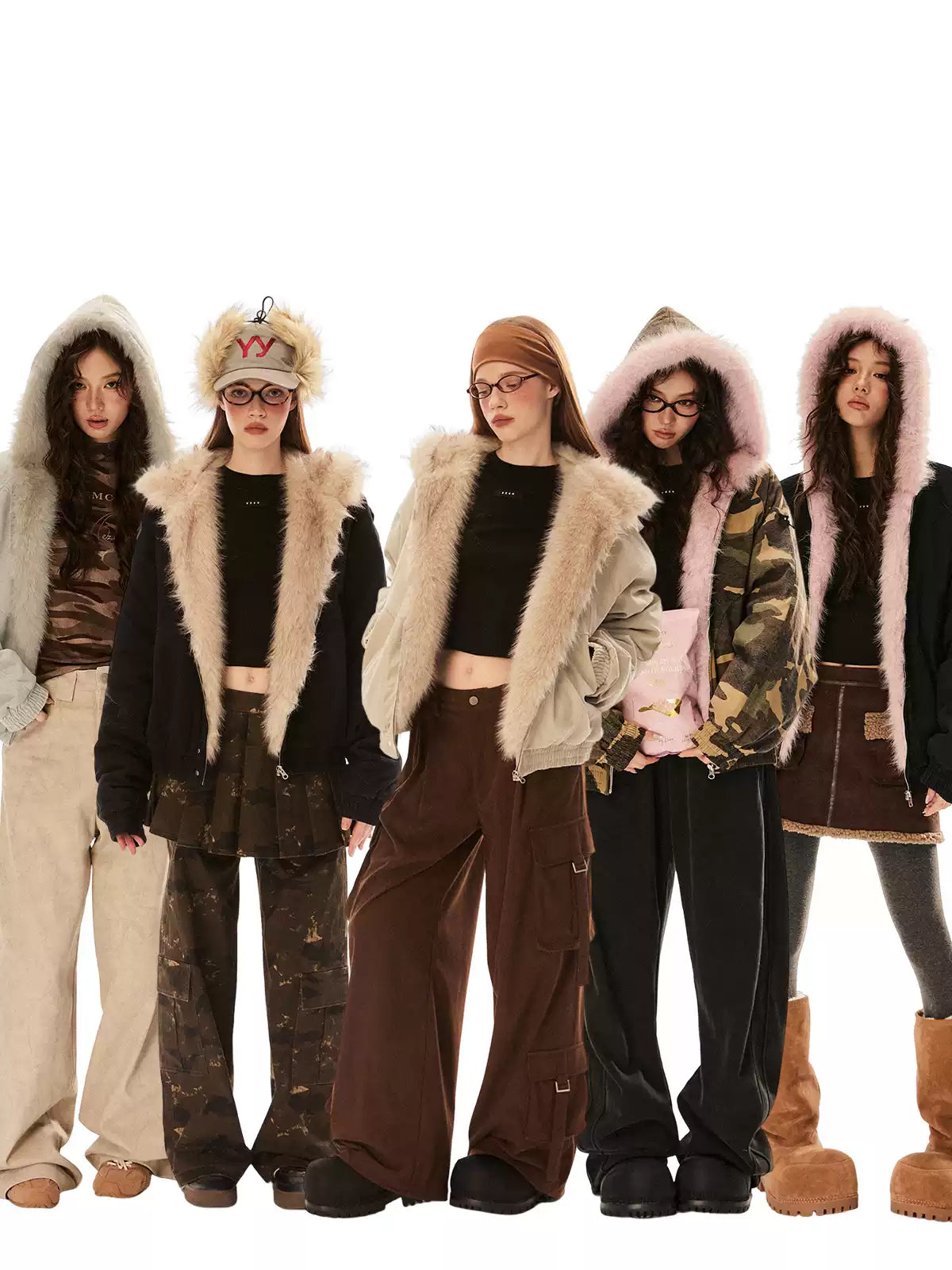 フェイクファーフリースジャケット