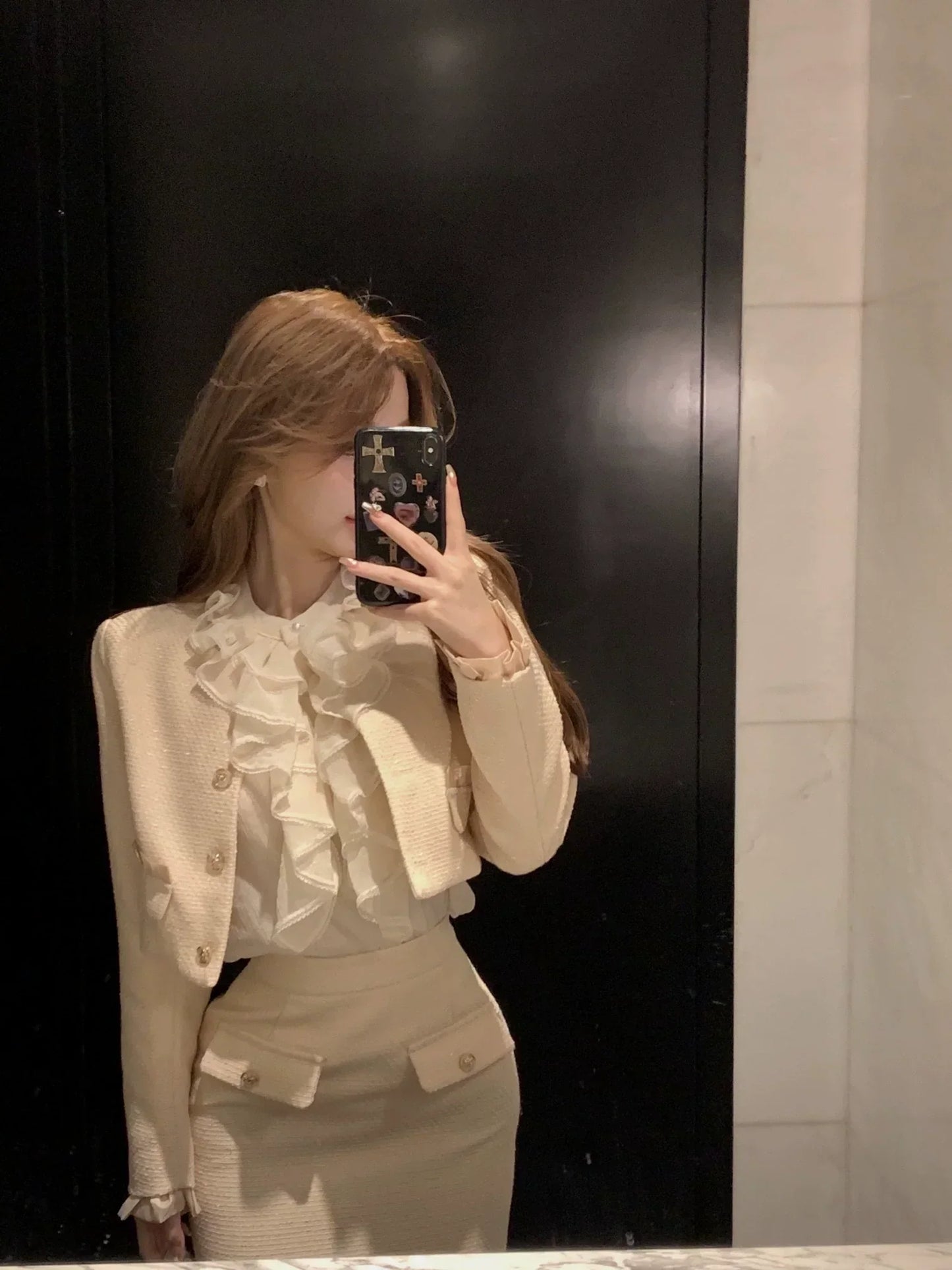 Pandora Top Jacket & Skirt Set