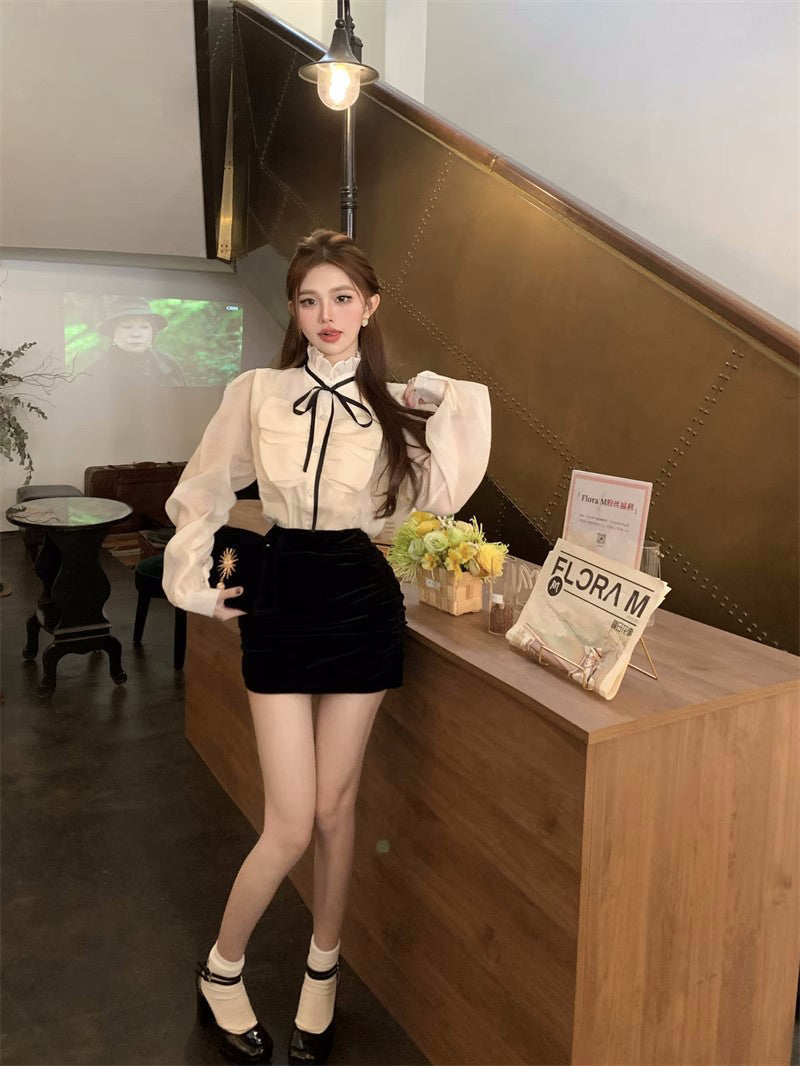 French High Neck Top