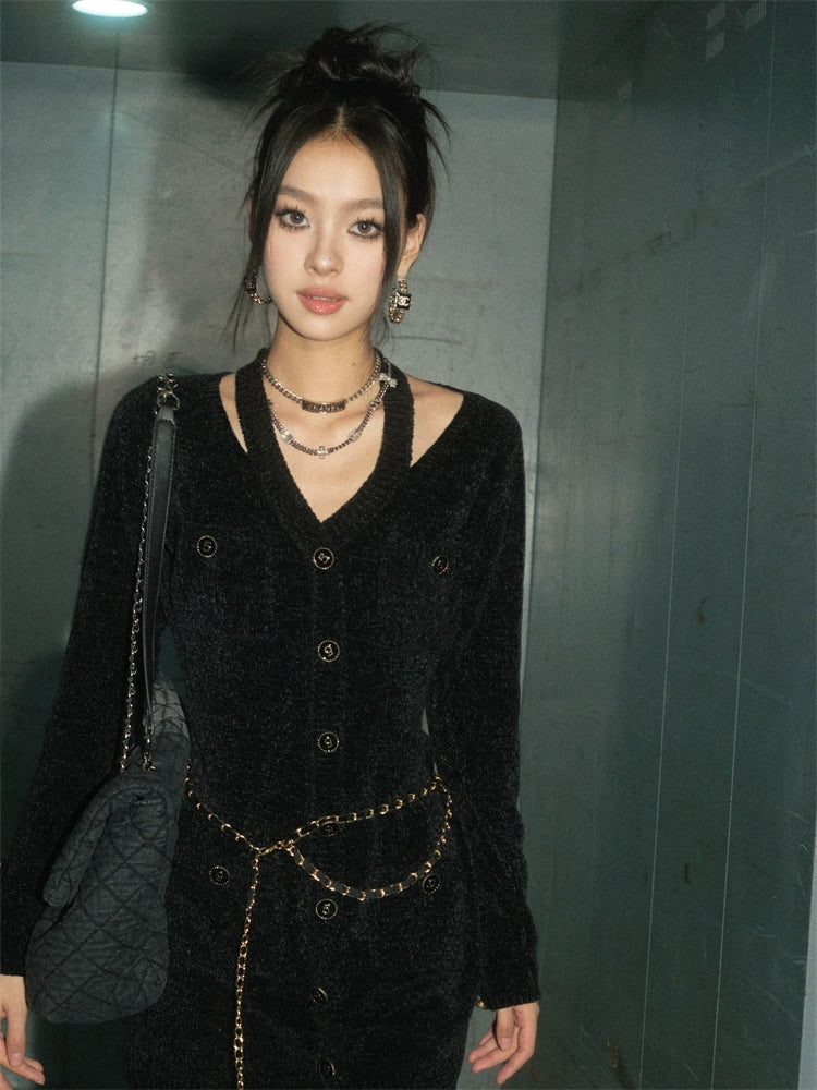 Andyet Black Knit Dress