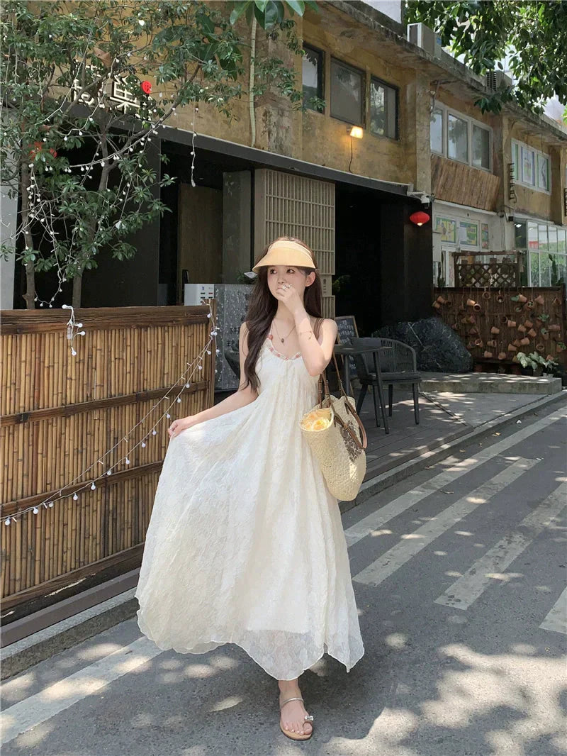 Beaded White Dress